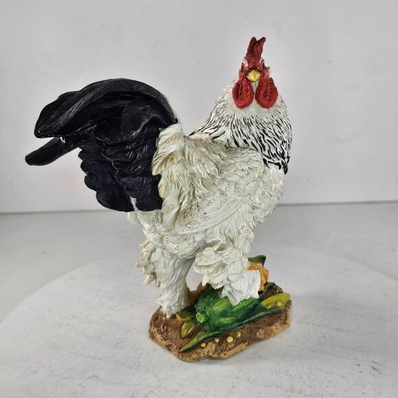 Lenox Sweet Summer Harvest Rooster Figurine Chicken White Black Corn - Picture 8 of 9